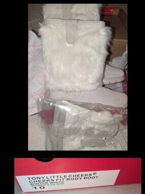 CHEEKS Fit Body Boots - Faux Fur - Tony Little Winter Boots Shoes Womens 10 NEW